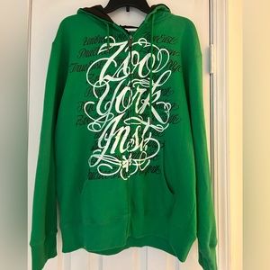 Zoo York full zip sweatshirt with hood. Green XL